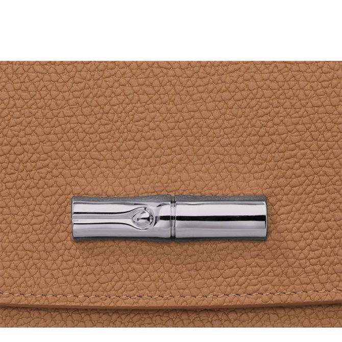 Women Leather Wallets | Longchamp Le Roseau Continental Wallet Natural