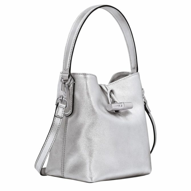 Women Crossbody Bags | Longchamp Le Roseau XS Bucket Bag Silver