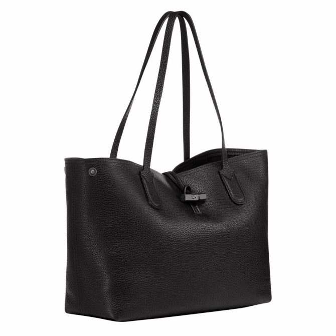 Women Shoulder Bags | Longchamp Le Roseau Essential L Tote Bag Black