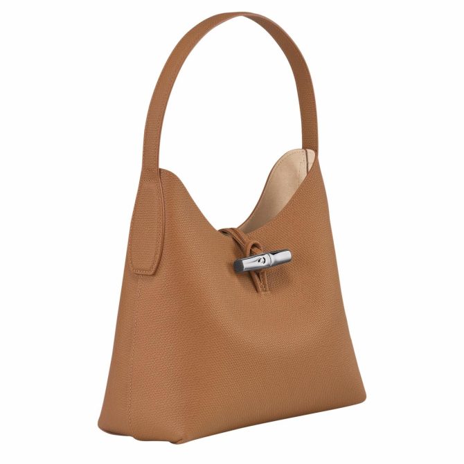 Women Shoulder Bags | Longchamp Le Roseau M Hobo Bag Natural