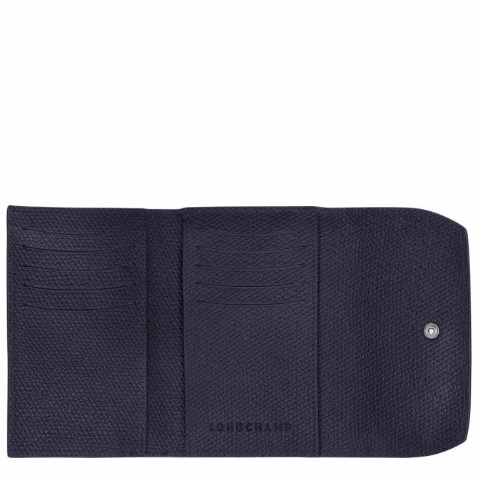 Women Leather Wallets | Longchamp Le Roseau Wallet Bilberry