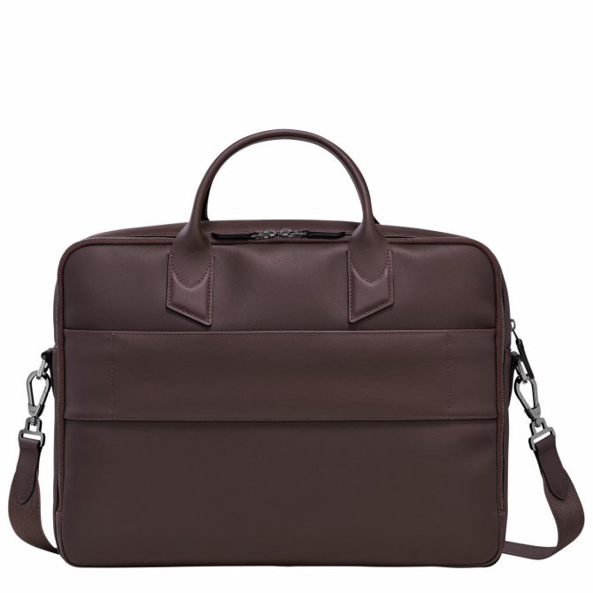 Men Briefcase | Longchamp Longchamp Sur Seine M Briefcase Mocha