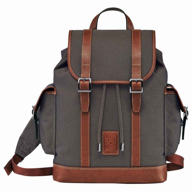 Men Backpacks | Longchamp Boxford Backpack Brown