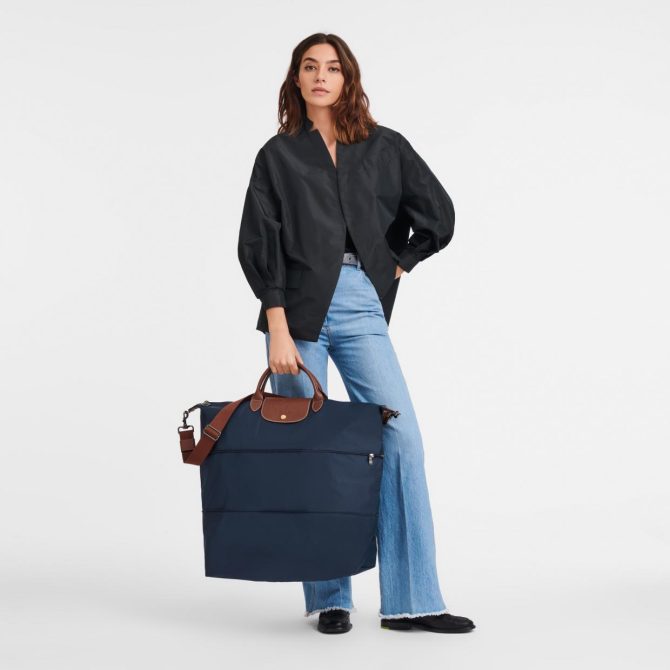 Women/Men Travel Bags | Longchamp Le Pliage Original Travel Bag Expandable Navy