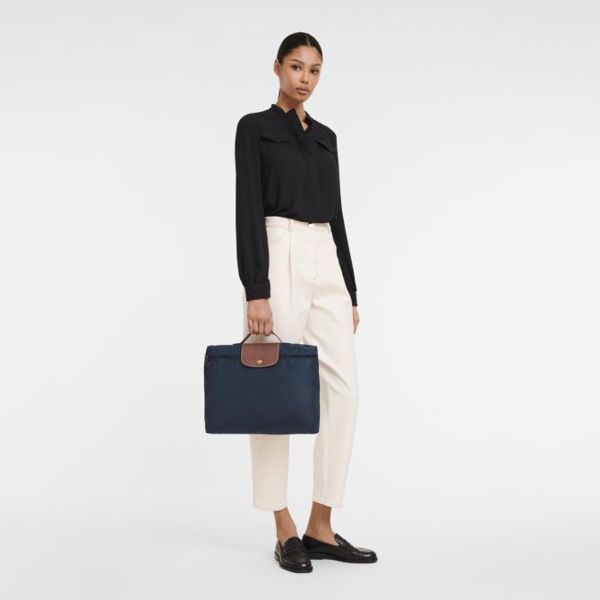 Women/Men Briefcase | Longchamp Le Pliage Original S Briefcase Navy