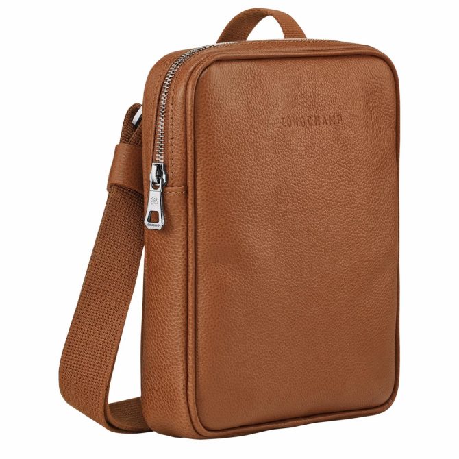 Men Crossbody Bags | Longchamp Le Foulonné XS Crossbody Bag Caramel