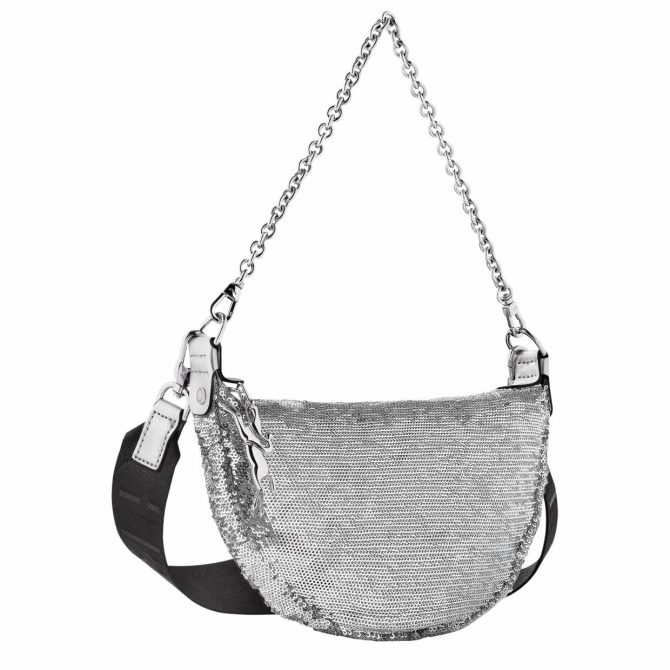 Women Shoulder Bags | Longchamp Smile S Crossbody Bag Silver