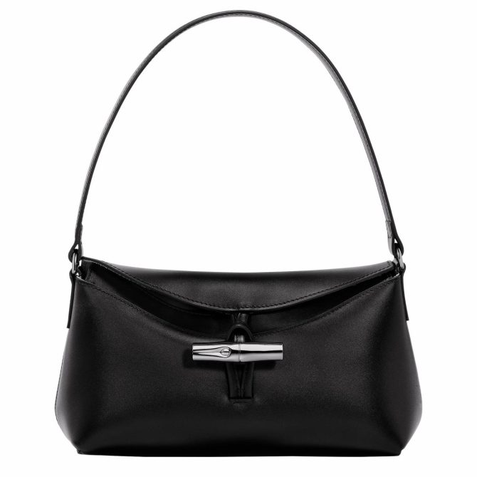 Women Shoulder Bags | Longchamp Le Roseau S Hobo Bag Black