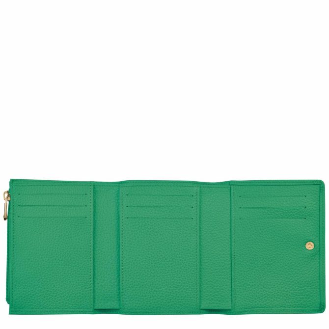 Women/Men Wallets | Longchamp Le Foulonné Wallet Green