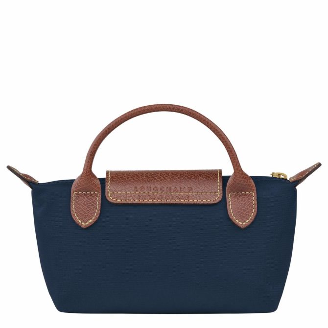 Men/Women Pouches & Cases | Longchamp Le Pliage Original Pouch With Handle Navy