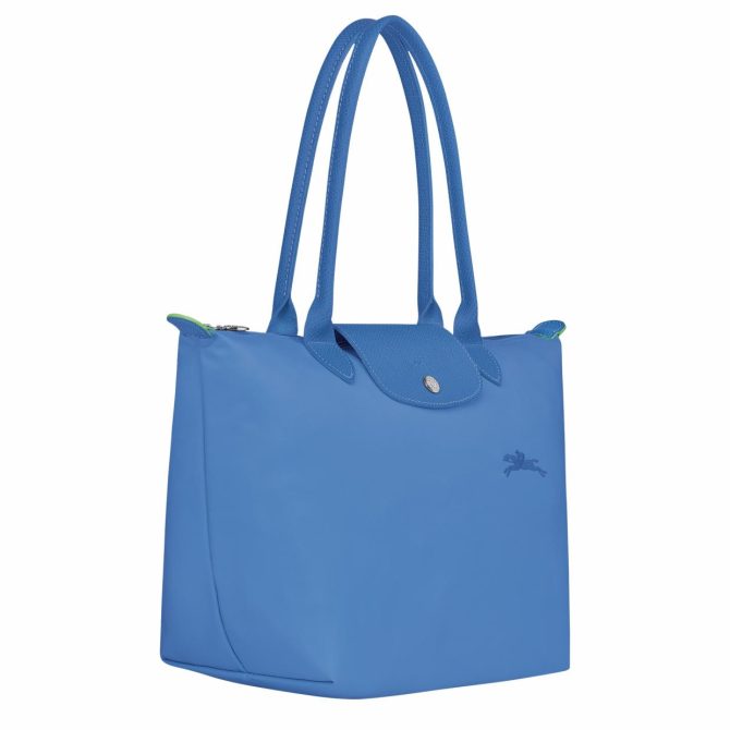 Women Shoulder Bags | Longchamp Le Pliage Green M Tote Bag Cornflower