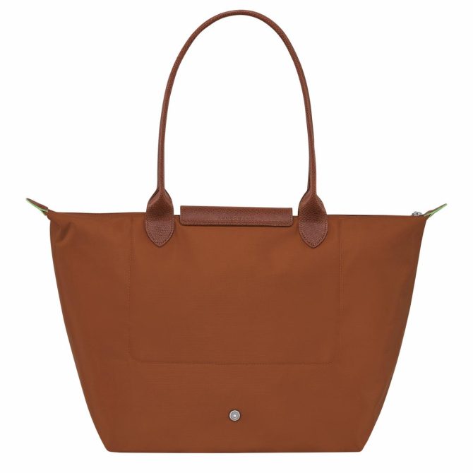 Women Shoulder Bags | Longchamp Le Pliage Green L Tote Bag Cognac