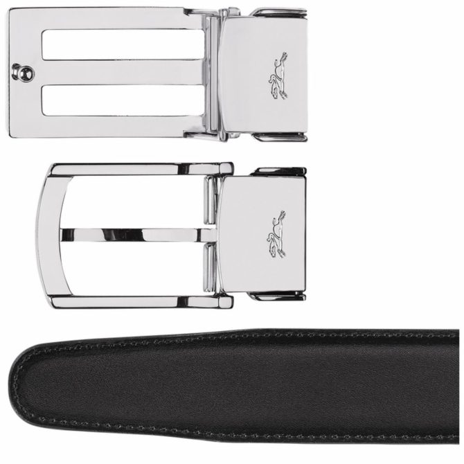 Men Belts | Longchamp Delta Box Black/Navy