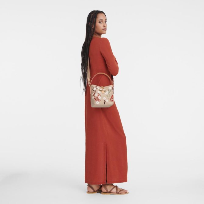 Women Crossbody Bags | Longchamp Le Roseau XS Bucket Bag Oat