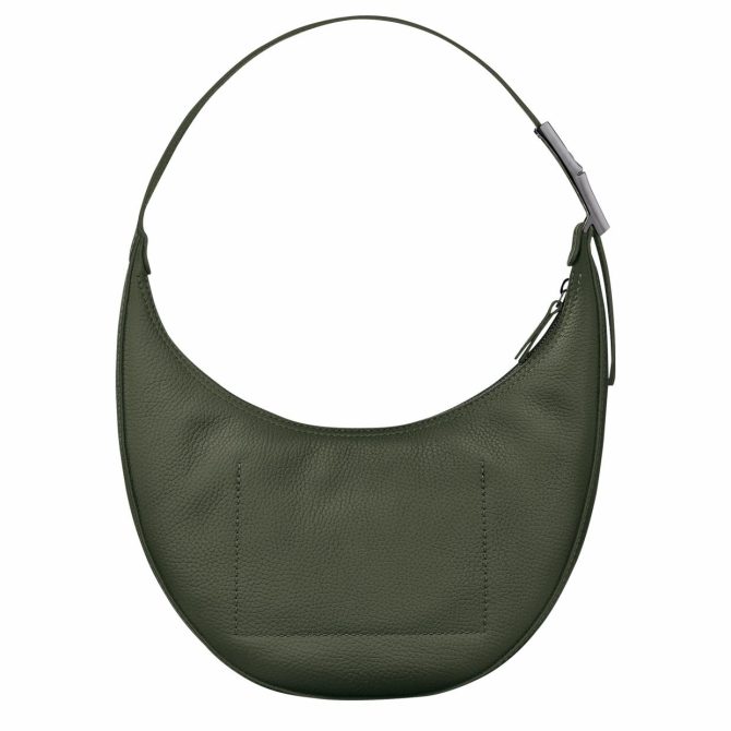 Women Shoulder Bags | Longchamp Le Roseau Essential M Hobo Bag Khaki