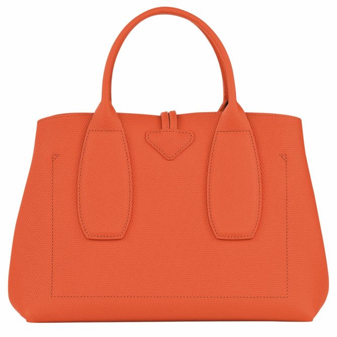 Women Handbags | Longchamp Le Roseau M Handbag Orange