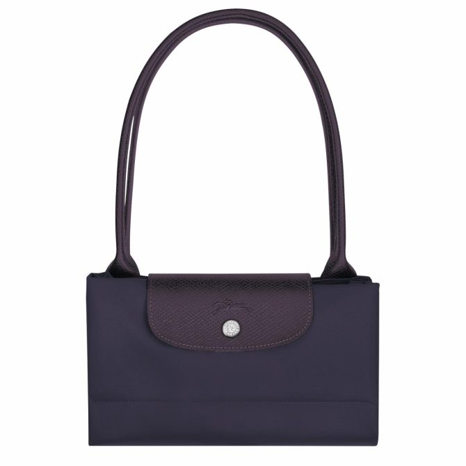 Women Shoulder Bags | Longchamp Le Pliage Green L Tote Bag Bilberry