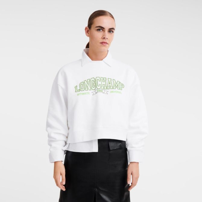 Women Tops & Blouses | Longchamp Sweatshirt White