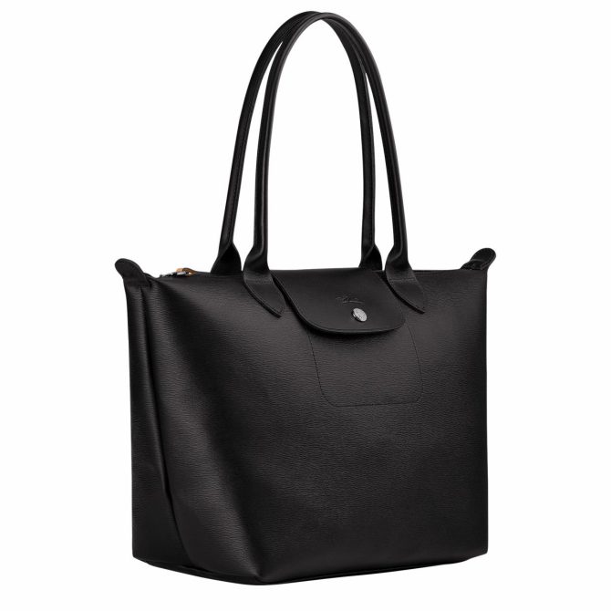 Women Shoulder Bags | Longchamp Le Pliage City M Tote Bag Black