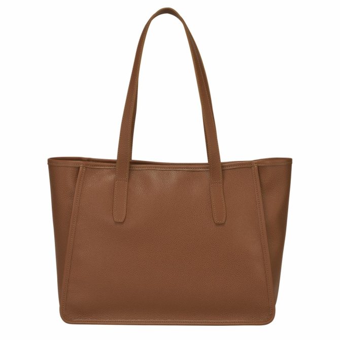 Women Shoulder Bags | Longchamp Le Foulonné L Tote Bag Caramel