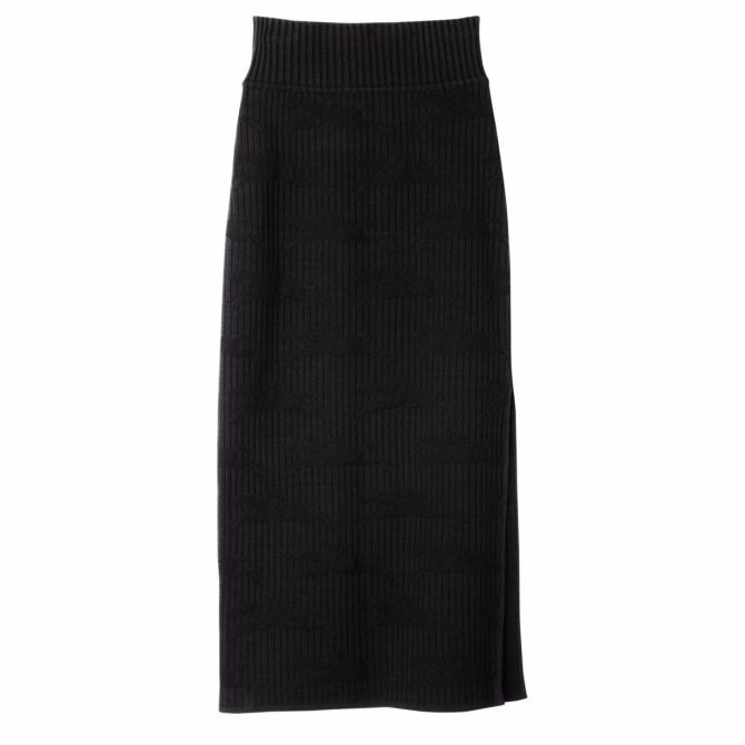 Women Dresses & Skirts | Longchamp Midi Skirt Black