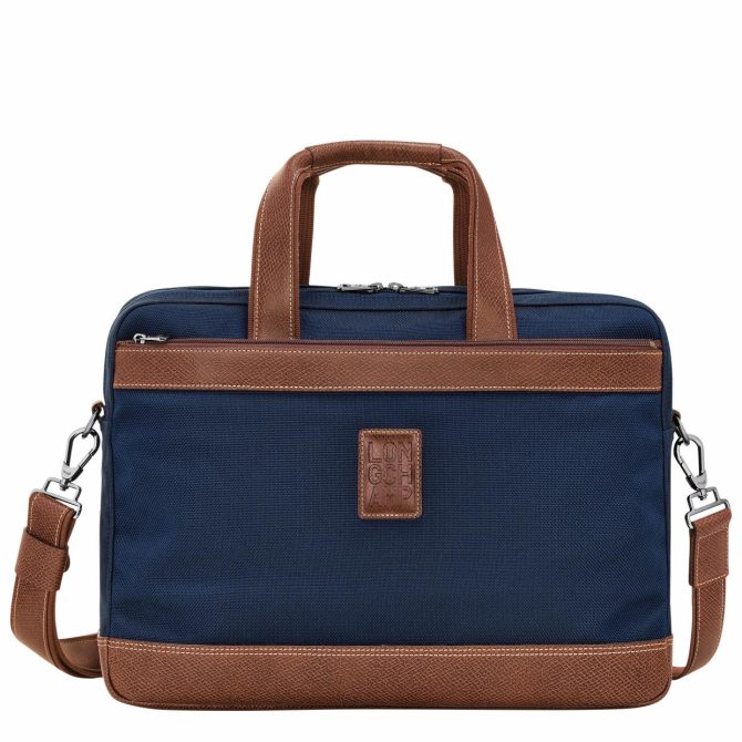 Men Briefcase | Longchamp Boxford L Briefcase Blue