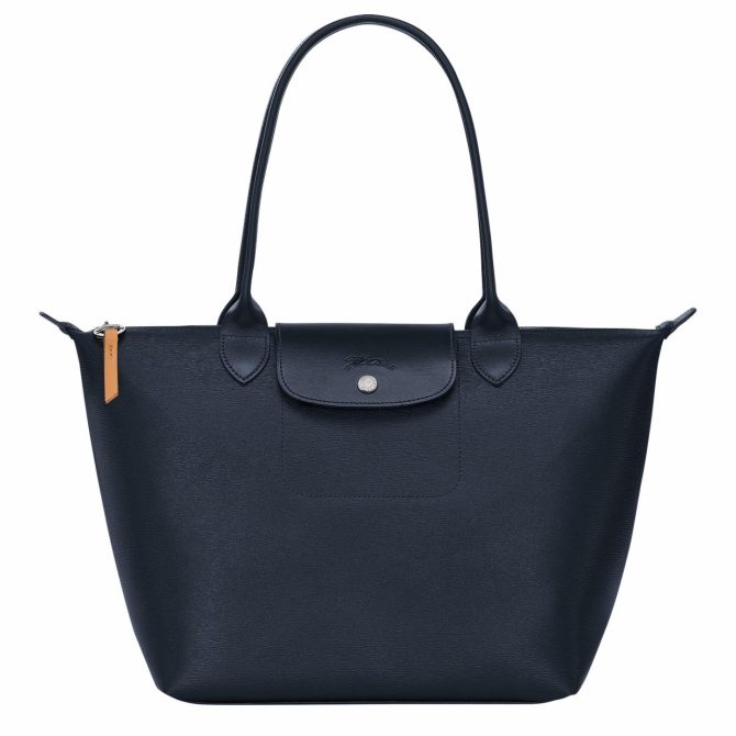 Women Shoulder Bags | Longchamp Le Pliage City M Tote Bag Navy