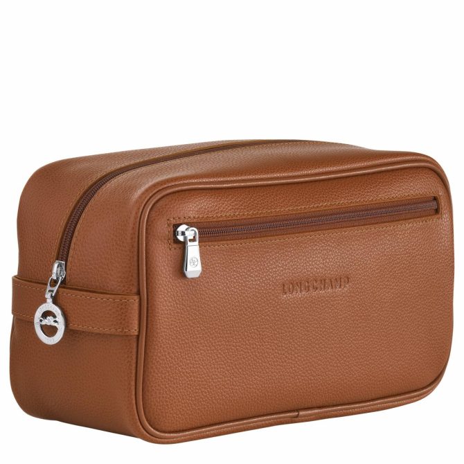 Women/Men Toiletry Bags | Longchamp Le Foulonné Toiletry Case Caramel