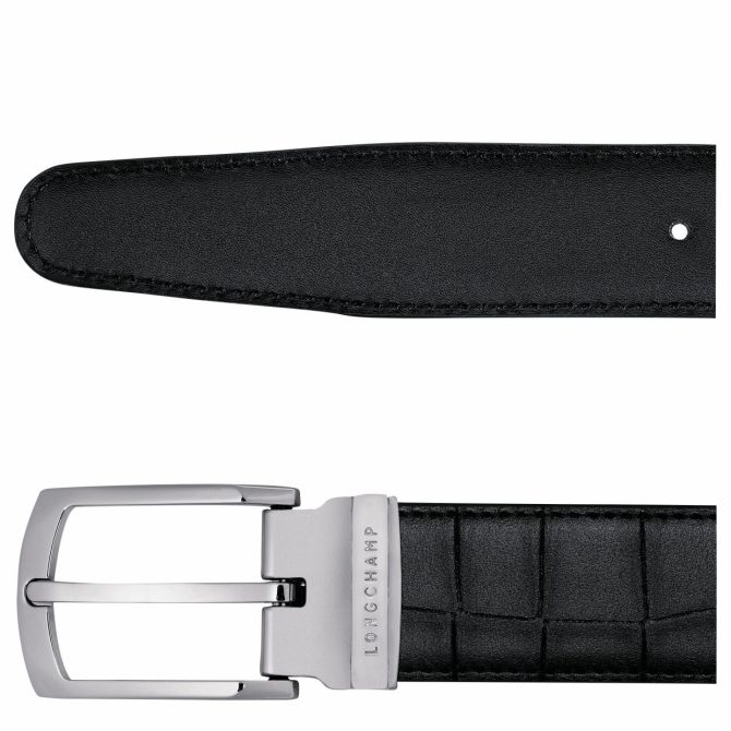 Men Belts | Longchamp Delta Box Black