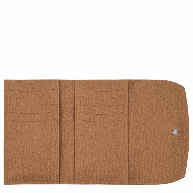 Women Leather Wallets | Longchamp Le Roseau Wallet Natural