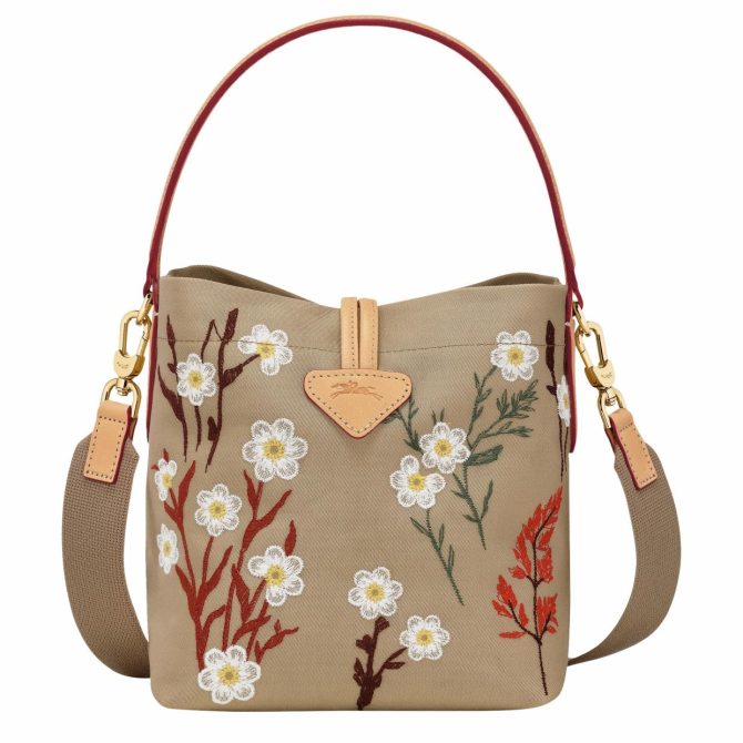 Women Crossbody Bags | Longchamp Le Roseau XS Bucket Bag Oat