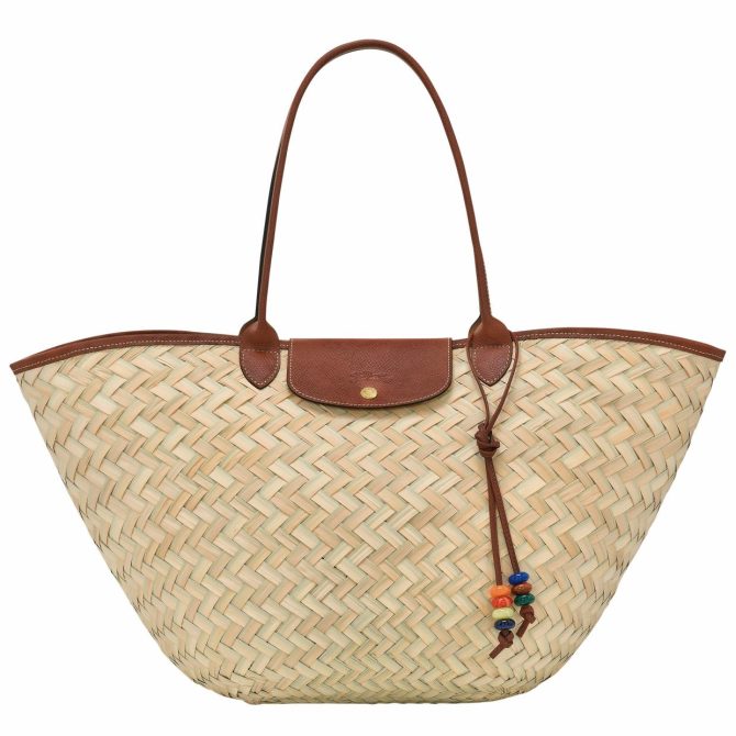 Women Handbags | Longchamp Le Panier Pliage XL Basket Bag Brown