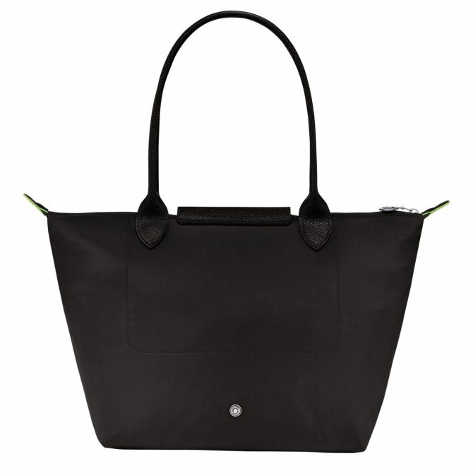 Women Shoulder Bags | Longchamp Le Pliage Green M Tote Bag Black