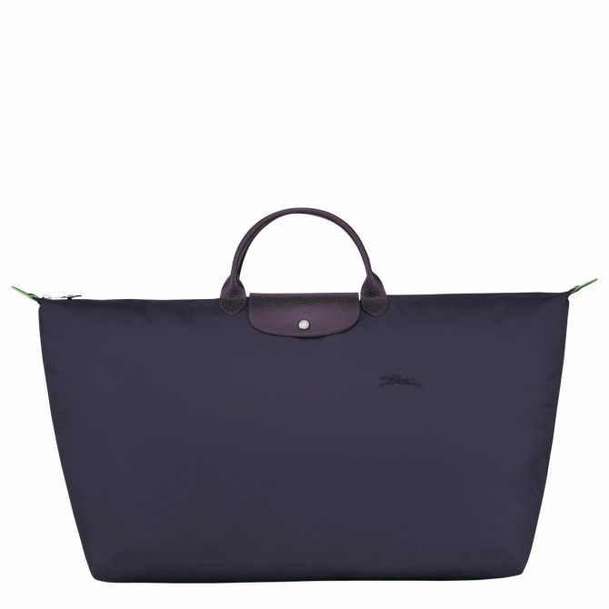 Women/Men Travel Bags | Longchamp Le Pliage Green M Travel Bag Bilberry