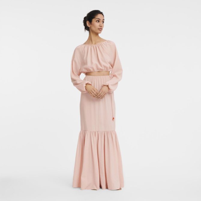 Women Dresses & Skirts | Longchamp Long Skirt Nude