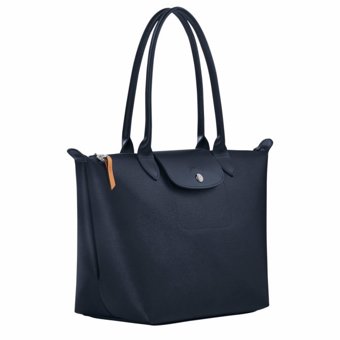 Women Shoulder Bags | Longchamp Le Pliage City M Tote Bag Navy