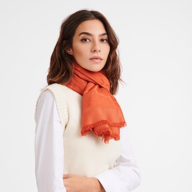 Women/Men Stoles | Longchamp Le Roseau Shawl Paprika