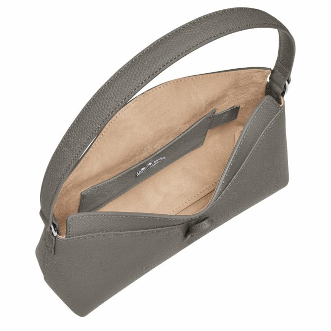 Women Shoulder Bags | Longchamp Le Roseau S Hobo Bag Turtledove