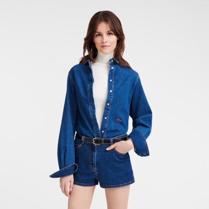 Women Tops & Blouses | Longchamp Shirt Denim