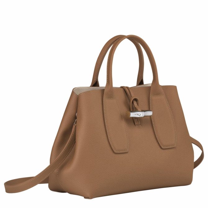 Women Handbags | Longchamp Le Roseau M Handbag Natural