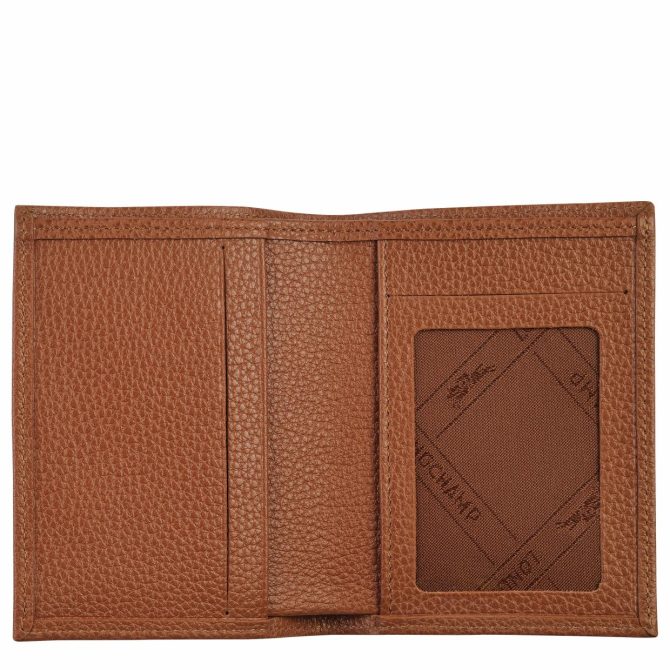 Women/Men Cardholders & Coin Purses | Longchamp Le Foulonné Card Holder Caramel