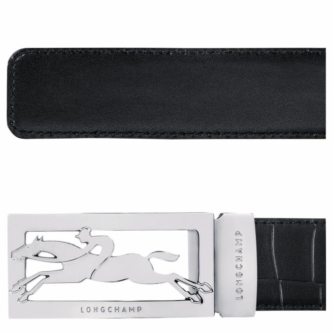 Men Belts | Longchamp Delta Box Black