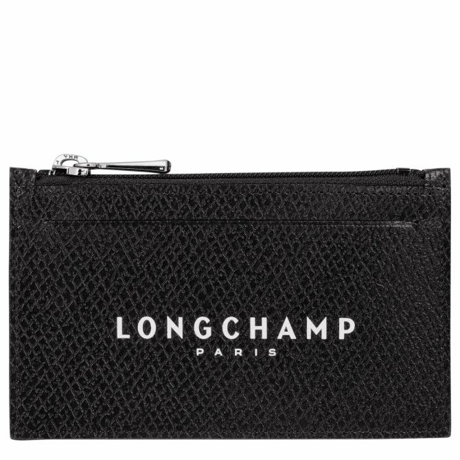 Women/Men Cardholders & Coin Purses | Longchamp Le Roseau Essential Coin Purse Black