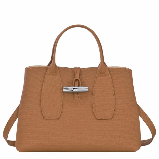 Women Handbags | Longchamp Le Roseau M Handbag Natural