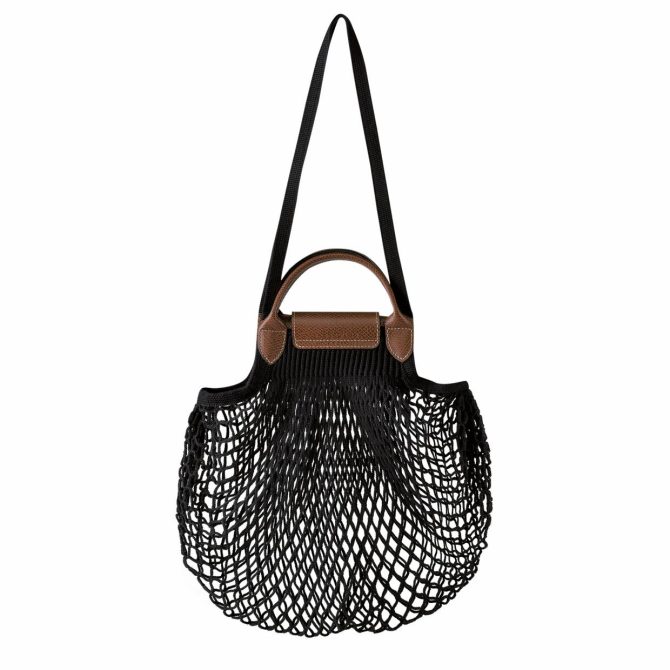 Women Handbags | Longchamp Le Pliage Filet L Mesh Bag Black