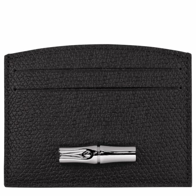 Women Cardholders & Coin Purses | Longchamp Le Roseau Card Holder Black