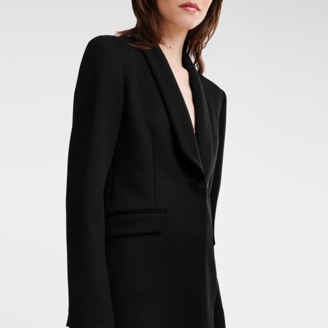 Women Coats & Jackets | Longchamp Fitted Jacket Black