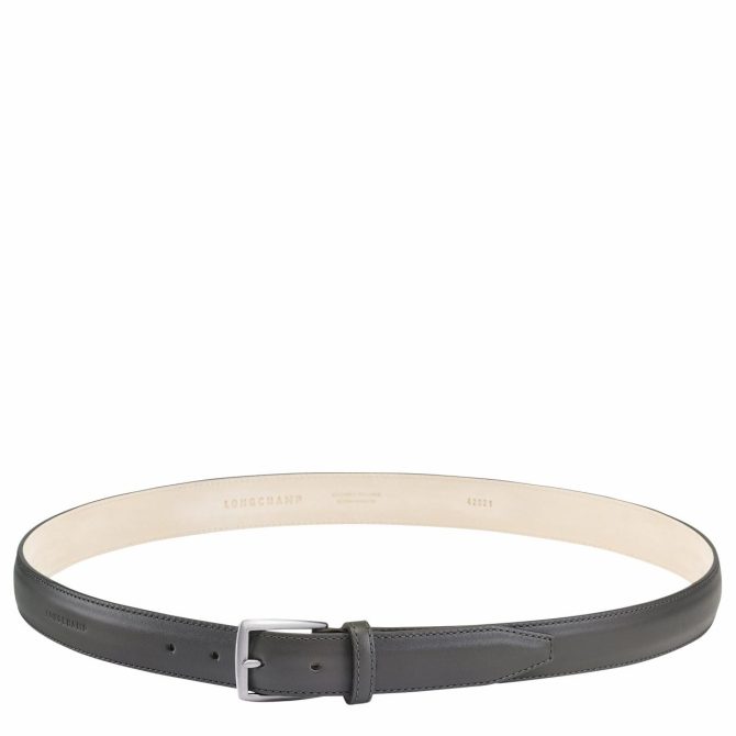 Men Belts | Longchamp Végétal Men's Belt Grey