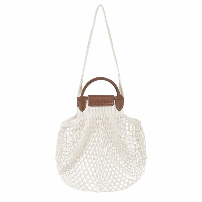 Women Handbags | Longchamp Le Pliage Filet L Mesh Bag Ecru