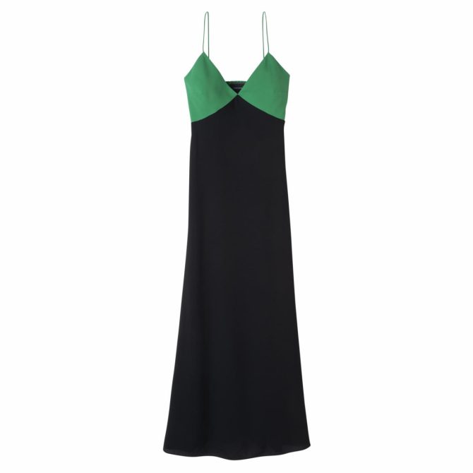 Women Dresses & Skirts | Longchamp Long Dress Green/Black